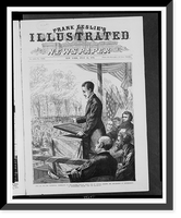 Historic Framed Print, July 4th, 1876. The centennial celebration in Philadelphia-Richard Henry Lee of Virginia, reading the Declaration of Independence at Independence Square, July 4th.Hyde.,  17-7/8" x 21-7/8"