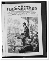 Historic Framed Print, July 4th, 1876. The centennial celebration in Philadelphia-Richard Henry Lee of Virginia, reading the Declaration of Independence at Independence Square, July 4th.Hyde.,  17-7/8" x 21-7/8"