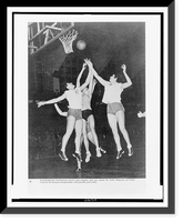 Czechoslovak women's team playing basketball, Czechoslovakia, Vintage Wall Art