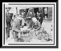 Historic Framed Print, [Woman selling produce in market, Hungary],  17-7/8" x 21-7/8"