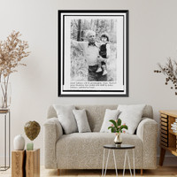 Andrei Sakharov, half-length portrait, standing outdoors, facing slightly right, holding his granddaughter, Anya, Vintage Wall Art