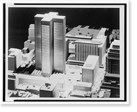 Model of I.M. Pei & Associates' Ville-Marie Development, Montreal, Qu&eacute;bec, Historic Print