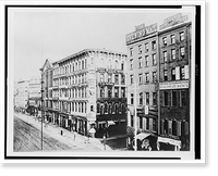 Historic Framed Print, [Street scene showing The World" newspaper office building and other commercial buildings]",  17-7/8" x 21-7/8"