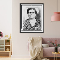 Historic Framed Print, [Etta Shiber, head-and-shoulders portrait, facing left],  17-7/8" x 21-7/8"