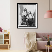 Historic Framed Print, [Grant Richards and wife, full-length portraits],  17-7/8" x 21-7/8"