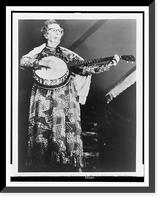 Elderly woman playing banjo at the Old Fiddler's Convention, in Galax, Virginia, Vintage Poster