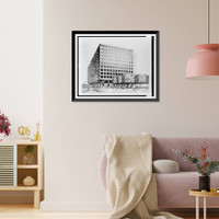 Historic Framed Print, Architectural drawing for an office building (Presidential Building"),  Pennsylvania Avenue and 12th Street,  N.W.,  Washington,  D.C. Perspective prototype building",  17-7/8" x 21-7/8"