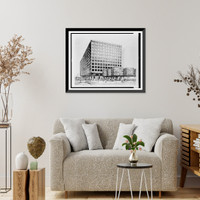 Historic Framed Print, Architectural drawing for an office building (Presidential Building"),  Pennsylvania Avenue and 12th Street,  N.W.,  Washington,  D.C. Perspective prototype building",  17-7/8" x 21-7/8"