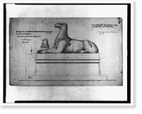Monuments and memorials. Design for grand national monument sphinx, Vintage Wall Art