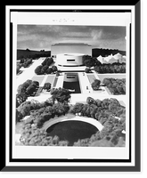 Museum (Joseph H. Hirshhorn Gallery and Sculpture Garden"), Independence Avenue and 7th Street, S.W., Washington, D.C. Bird's-eye perspective of model" Classic, Historic Reproduction