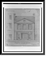 Historic Framed Print, [Store and office building for Maurice Rosenberg, Fairfax Street and King Street, Alexandria, Virginia. Front elevation],  17-7/8" x 21-7/8"