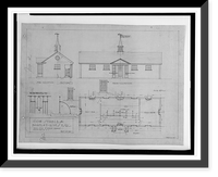Architectural drawing for a stable (cow stable") for George Barclay Rives, Cobham, Virginia", Historic Reproduction