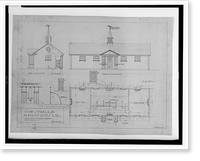 Architectural drawing for a stable (cow stable") for George Barclay Rives, Cobham, Virginia", Historic Reproduction
