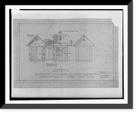 Historic Framed Print, Architectural drawing for a dormer for William S. Corby, Ishpiming, 9 Chevy Chase Circle, Chevy Chase, Maryland,  17-7/8" x 21-7/8"