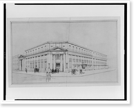 Alterations to Riggs National Bank building, Hamilton Savings Bank Branch, 14th Street and Park Road, N.W., Washington, D.C. Front perspective Classic, Vintage Poster