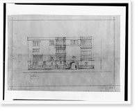 House (residence") for Helen S. Meserve, 1825 R Street, N.W., Washington, D.C. Elevation" Classic, Vintage Print