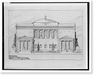 Addition of a Sunday school building to Calvary Baptist Church, 8th Street between G Street and H Street, N.W., Washington, D.C. Facade rendering, Antique Poster