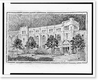 Addition of a Sunday school building to Calvary Baptist Church, 8th Street between G Street and H Street, N.W., Washington, D.C. Perspective rendering, Vintage Poster