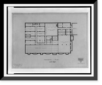 Historic Framed Print, [Organizations' building for Y.W.C.A., 17th Street and K Street, N.W., Washington, D.C. Basement plan],  17-7/8" x 21-7/8"