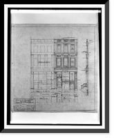 Conversion of row houses into store buildings for Eugene Smith, 916, 918, 920, 922, and 924 17th Street, N.W., Washington, D.C. Front elevation, Antique Poster