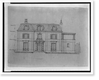 Historic Framed Print, [House for Mrs. Weems, 24th Street and Wyoming Avenue, N.W., Washington, D.C. Elevation],  17-7/8" x 21-7/8"