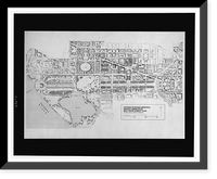 Historic Framed Print, [Vietnam Veterans Memorial Design Competition, Constitution Avenue and Henry Bacon Drive, N.W., Washington, D.C. Mall development plan],  17-7/8" x 21-7/8"