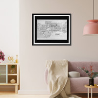 Historic Framed Print, [Vietnam Veterans Memorial Design Competition, Constitution Avenue and Henry Bacon Drive, N.W., Washington, D.C. Mall development plan],  17-7/8" x 21-7/8"