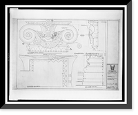 Alterations to offices of the Deputy Secretary of State, Department of State, 2201 C Street, N.W., Washington, D.C. Ionic pilaster details Classic, Vintage Poster