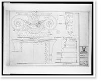 Alterations to offices of the Deputy Secretary of State, Department of State, 2201 C Street, N.W., Washington, D.C. Ionic pilaster details Classic, Vintage Poster