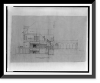 Religious dwelling (Bishop's House") for Washington Cathedral, Massachusetts Avenue and Wisconsin Avenue, N.W., Washington, D.C. Section on line A-B", Vintage Wall Art