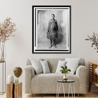 Historic Framed Print, Lobengula's youngest daughter.photo by S.C.T., Bulawayo.,  17-7/8" x 21-7/8"