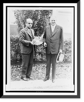 Historic Framed Print, President gets record of unemployment relief address,  17-7/8" x 21-7/8"