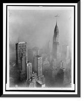 Smog obscures view of Chrysler Building from Empire State Building, New York City.World-Telegram photo by Walter Albertin. Classic, Antique Wall Art