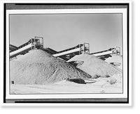 Stock piles at gravel screening plant, Antique Poster