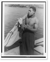 Historic Framed Print, [Portrait of Joe Louis, Greenwood Lake, N.Y.] - 3,  17-7/8" x 21-7/8"