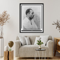 Historic Framed Print, [Portrait of Willard Motley],  17-7/8" x 21-7/8"