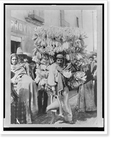 Historic Framed Print, Man peddling corn husks to be used as wrapping paper,  17-7/8" x 21-7/8"