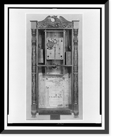 Eight-day Leavenworth wood clock, Vintage Wall Art
