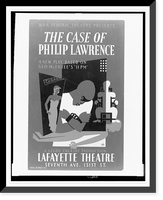 WPA Federal Theatre presents The case of Philip Lawrence" A new play based on Geo. McEntee's "11 PM" : A Negro Theatre Production.rh monogram", Vintage Print