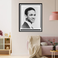 Historic Framed Print, [Andre Watts, head-and-shoulders portrait, facing right],  17-7/8" x 21-7/8"