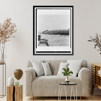 Wreckage of USS Utah laying in the mud at Pearl Harbor, Hawaii, Vintage Print