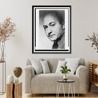 Albert Halper, head-and-shoulders portrait, facing left.photo by Hal Reiff, Vintage Print