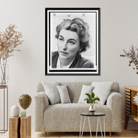 Rumer Godden, head-and-shoulders portrait, facing left, Vintage Print