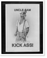 Uncle Sam wants to kick ass!.Luis Tomas Estrada, Antique Print
