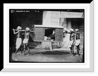 Historic Framed Print, Four Indians carrying palanquin, India,  17-7/8" x 21-7/8"