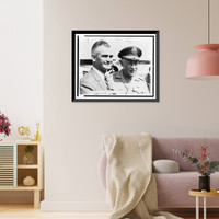 Historic Framed Print, [Lt. Gen. William C. Westmoreland with Gen. Paul D. Hawkins in Saigon],  17-7/8" x 21-7/8"