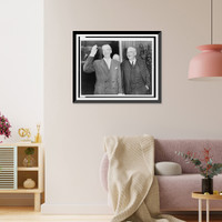 Sir Anthony Eden and John Foster Dulles, three-quarter length portrait, standing, facing left, Historic Reproduction
