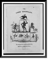 The crow quadrilles. Arranged for the pianoforte by Robt. Ashley, Esq..lith. of Endicott, Vintage Wall Art