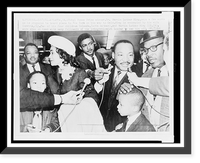 Dr. Martin Luther King, Jr. and family surrounded by reporters at Atlanta airport on their way to Oslo where he is to be awarded the Nobel Peace Prize, Antique Poster