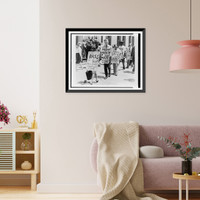 Historic Framed Print, [CORE pickets in front of 125 North St., New York City(?), protesting slum housing].World Telegram & Sun photo by Phyllis Twachtman.,  17-7/8" x 21-7/8"
